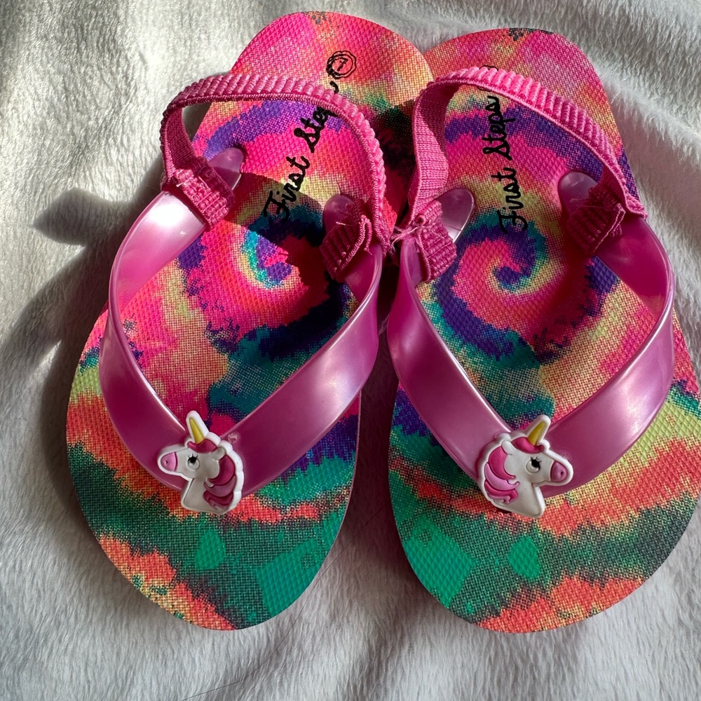 First Steps Tie Dye Sandals. Size 7. Never Worn.